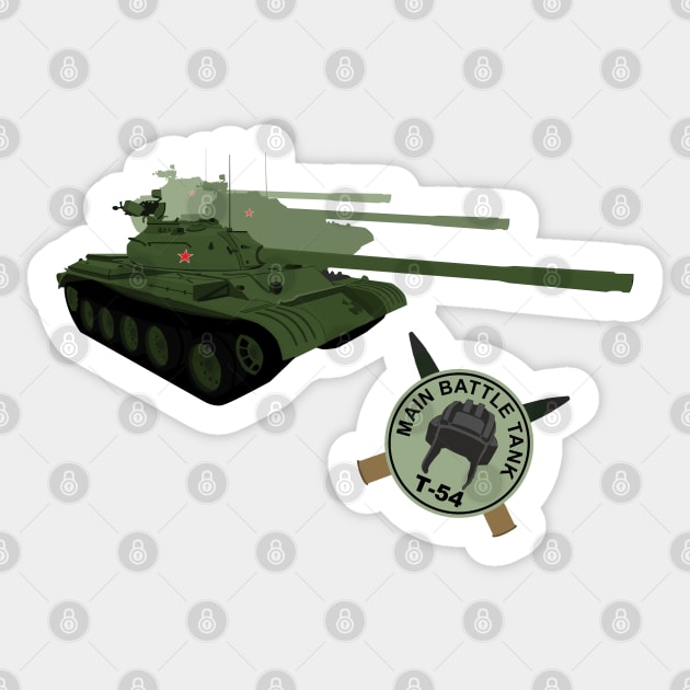 Soviet main battle tank T-54 Sticker by FAawRay